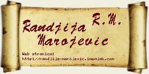 Ranđija Marojević vizit kartica